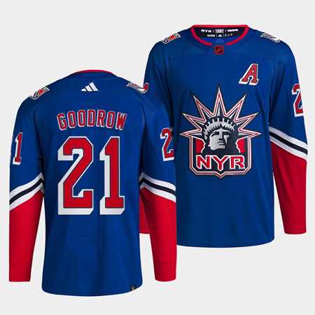 Men's New York Rangers #21 Barclay Goodrow Blue 2022 Reverse Retro Stitched Jersey Dzhi,We sell and wholesale Men's New York Rangers #21 Barclay Goodrow Blue 2022 Reverse Retro Stitched Jersey Dzhi on line form chian!